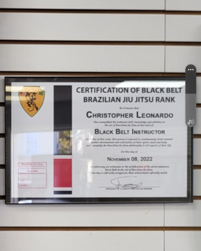 Black belt · September 21, 2021 · Promoted by Joe Moreira