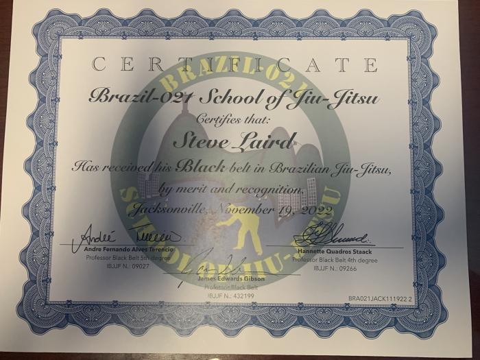 Black belt · November 19, 2022 · Promoted by Andre Terencio