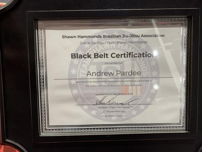 Black belt · March 14, 2022 · Promoted by Shawn Hammonds