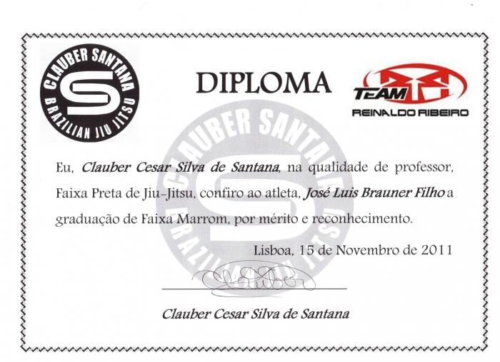 Brown belt · November 15, 2011 · Promoted by Clauber Santana