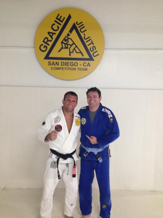 Prof. Regis Lebre and Winston Widdes, blue belt 1 stripe