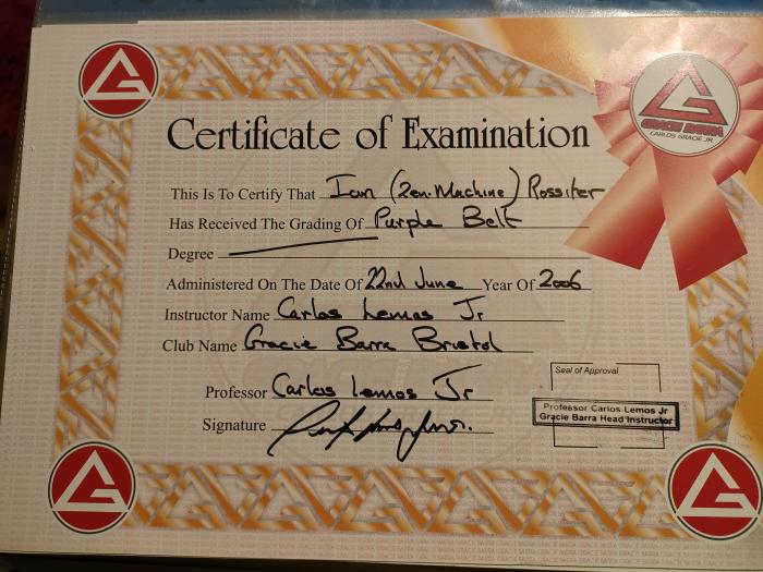 Purple belt · March 11, 2006 · Promoted by Carlos Lemos jr
