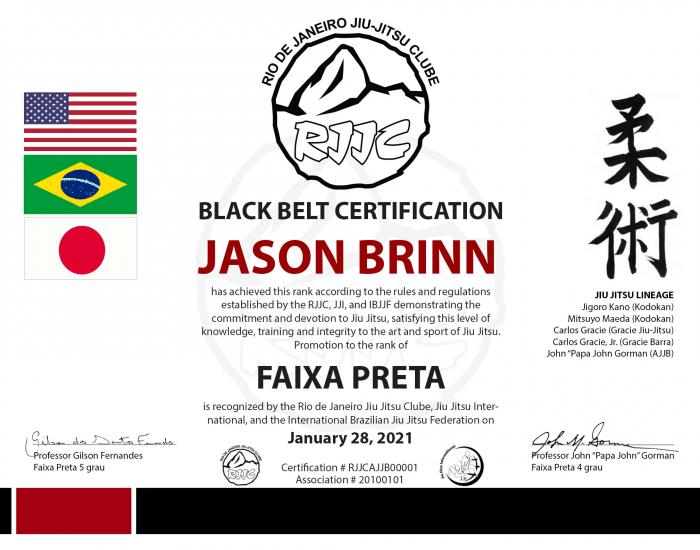 Black belt · January 28, 2021 · Promoted by Gilson Fernandes