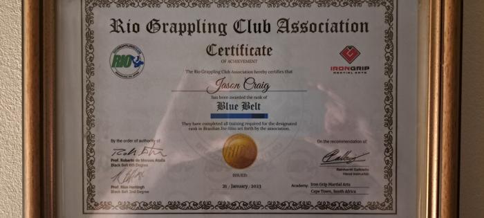 Blue belt · January 21, 2023 · Promoted by Reinhardt Gallowitz