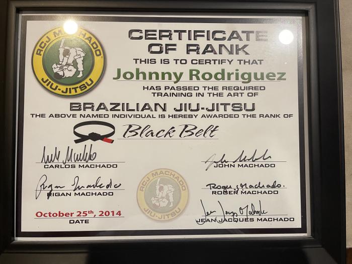 Black belt 2nd degree · October 28, 2020 · Promoted by Carlos Machado