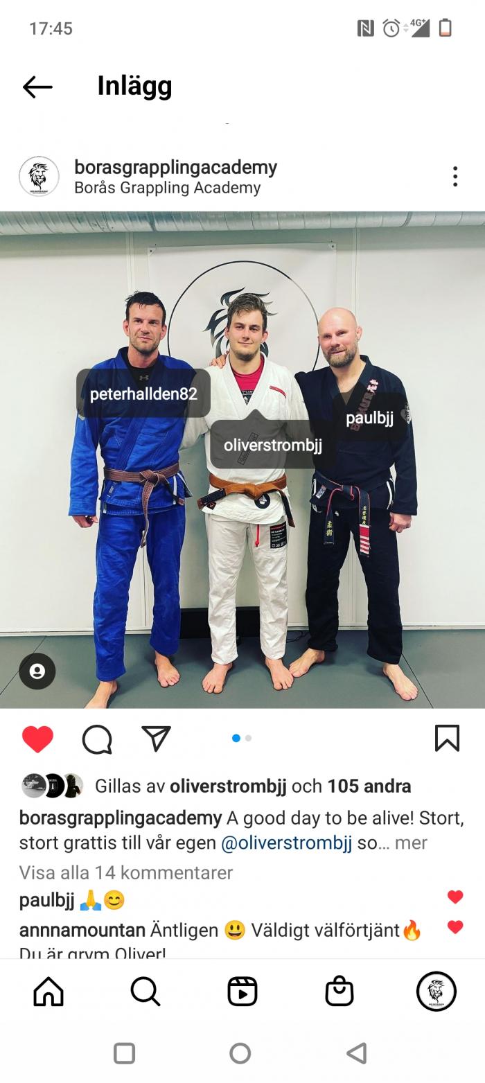 Brown belt · February 16, 2022 · Promoted by Paul Persson