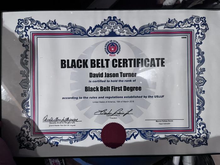Black belt 1st degree · March 11, 2018 · Promoted by Carlos Gracie Jr