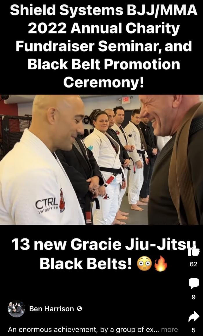 Black belt · December 10, 2022 · Promoted by Ben Harrison