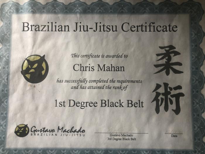 Black belt 1st degree · October 13, 2012 · Promoted by Gustavo Machado