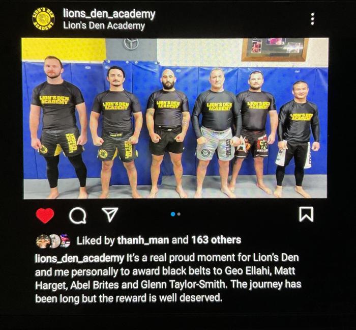 Black belt · May 7, 2022 · Promoted by Luke Pezutti