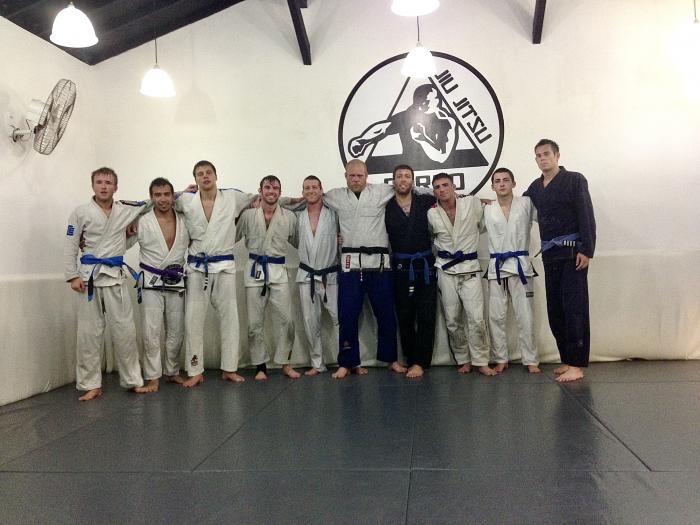 Gi training as a purple belt at Gordo's in Barra da Tijuca - July 2013