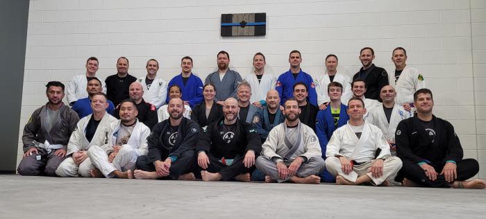 Grading day at Stoney Creek BJJ, with a great turnout and pot-luck after.
