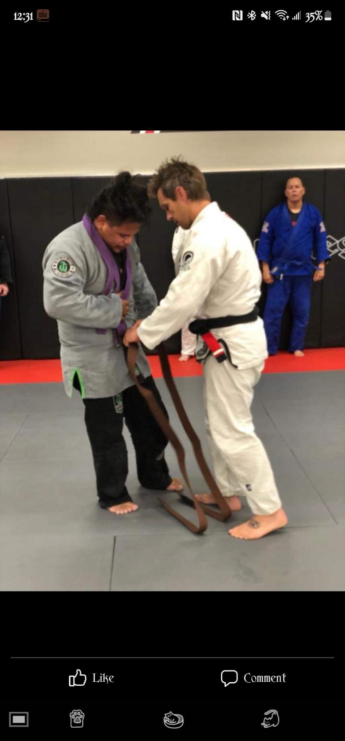 Brown belt · January 16, 2018 · Promoted by Casey Pielemeier