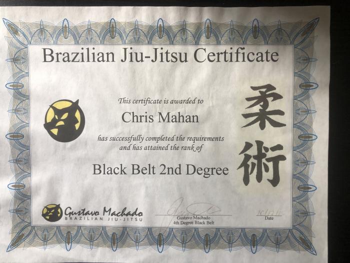 2nd Degree Black Belt - Gustavo Machado