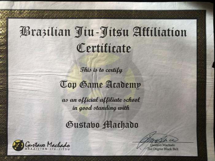 Gustavo Machado Affiliate Academy Certificate