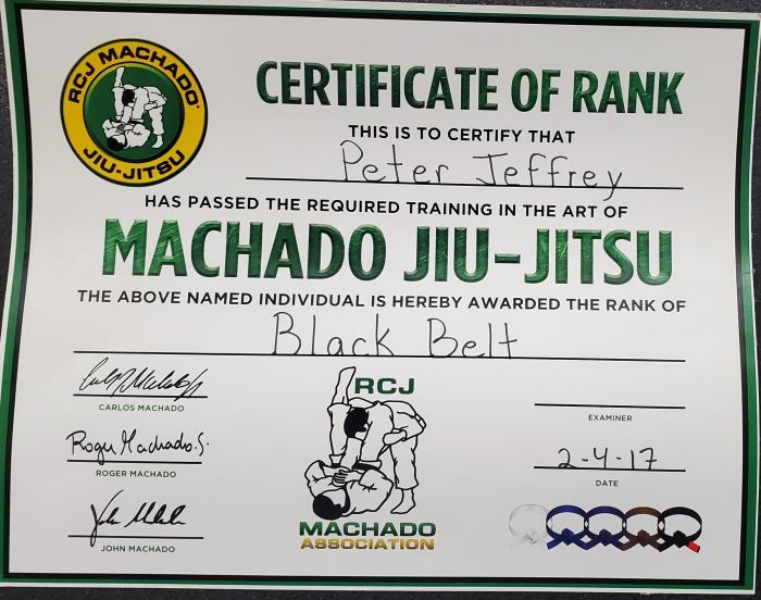 Black belt cert