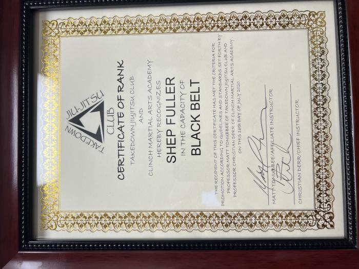 Black belt · July 16, 2020 · Promoted by Christian Derr