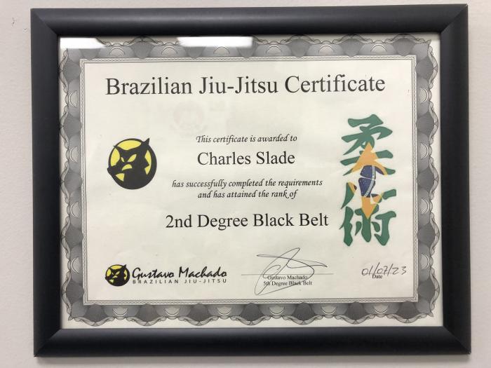 Black belt 2nd degree · January 7, 2023 · Promoted by Chris Mahan