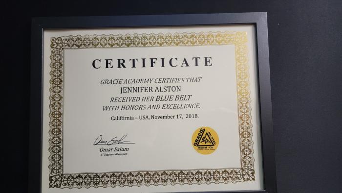 Blue belt · November 17, 2018 · Promoted by Omar Salum