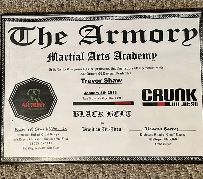 Black belt · January 5, 2018 · Promoted by Richard Crunkilton Jr