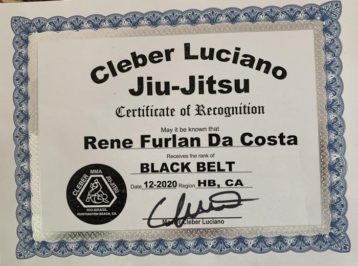 Black belt · December 5, 2020 · Promoted by Cleber Luciano