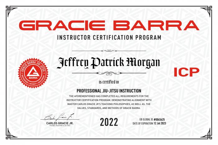Black belt · September 22, 2022 · Promoted by Gracie Barra