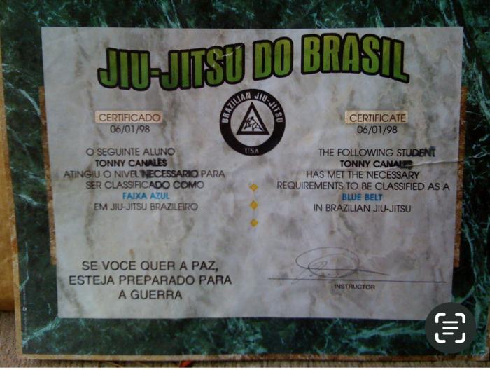 Blue belt · June 1, 1998 · Promoted by Roney Salles