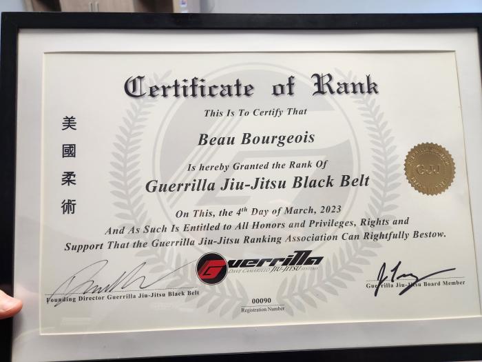 Black belt · March 4, 2023 · Promoted by Scotty Smith Jr.