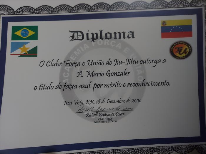 Blue belt · December 18, 2001 · Promoted by Benicio Richelli Da sousa