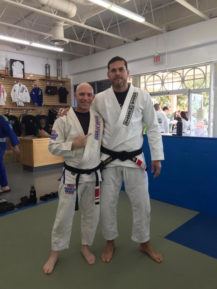 Training with Roger Gracie.