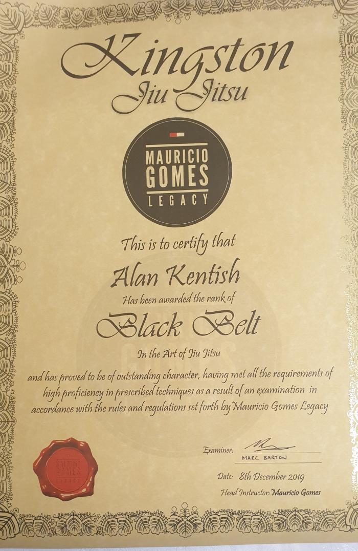 Black belt · December 8, 2019 · Promoted by Marc Barton