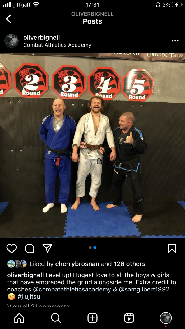 Brown belt · October 27, 2020 · Promoted by Mark Tucker