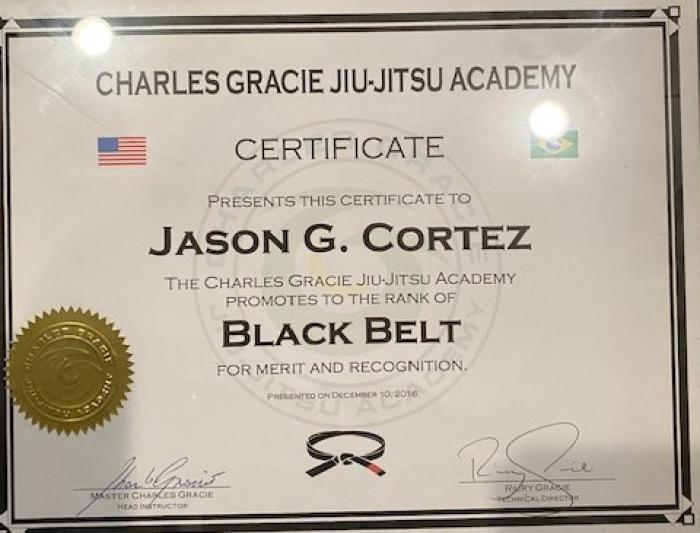 Black belt · December 10, 2016 · Promoted by Charles Gracie
