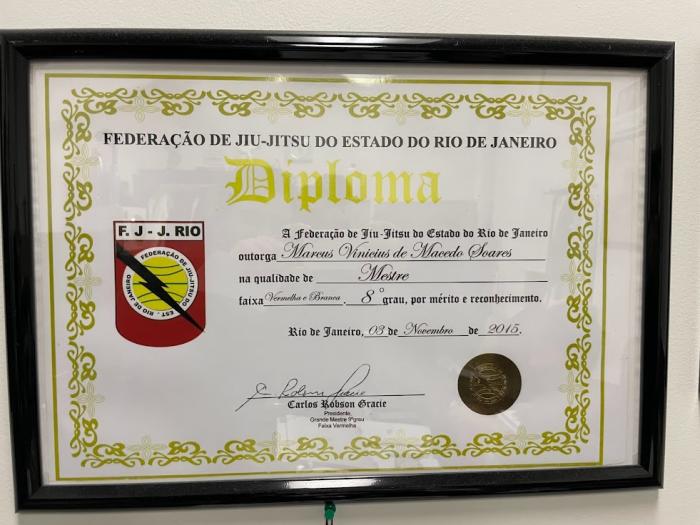 Red and white belt 8th degree · November 3, 2015 · Promoted by Reyson Gracie