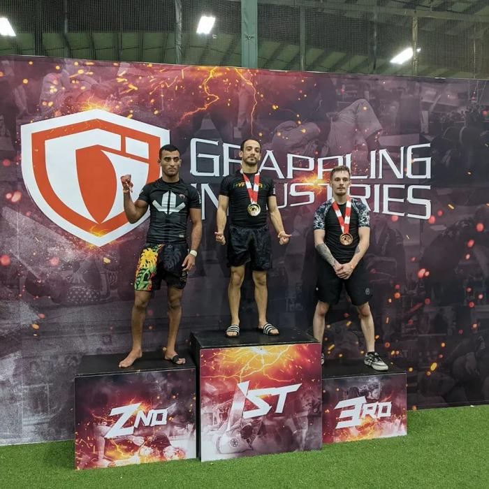 Beat out two tough fresh competitors who only did NoGi that day at Boston Grappling Industries 2022