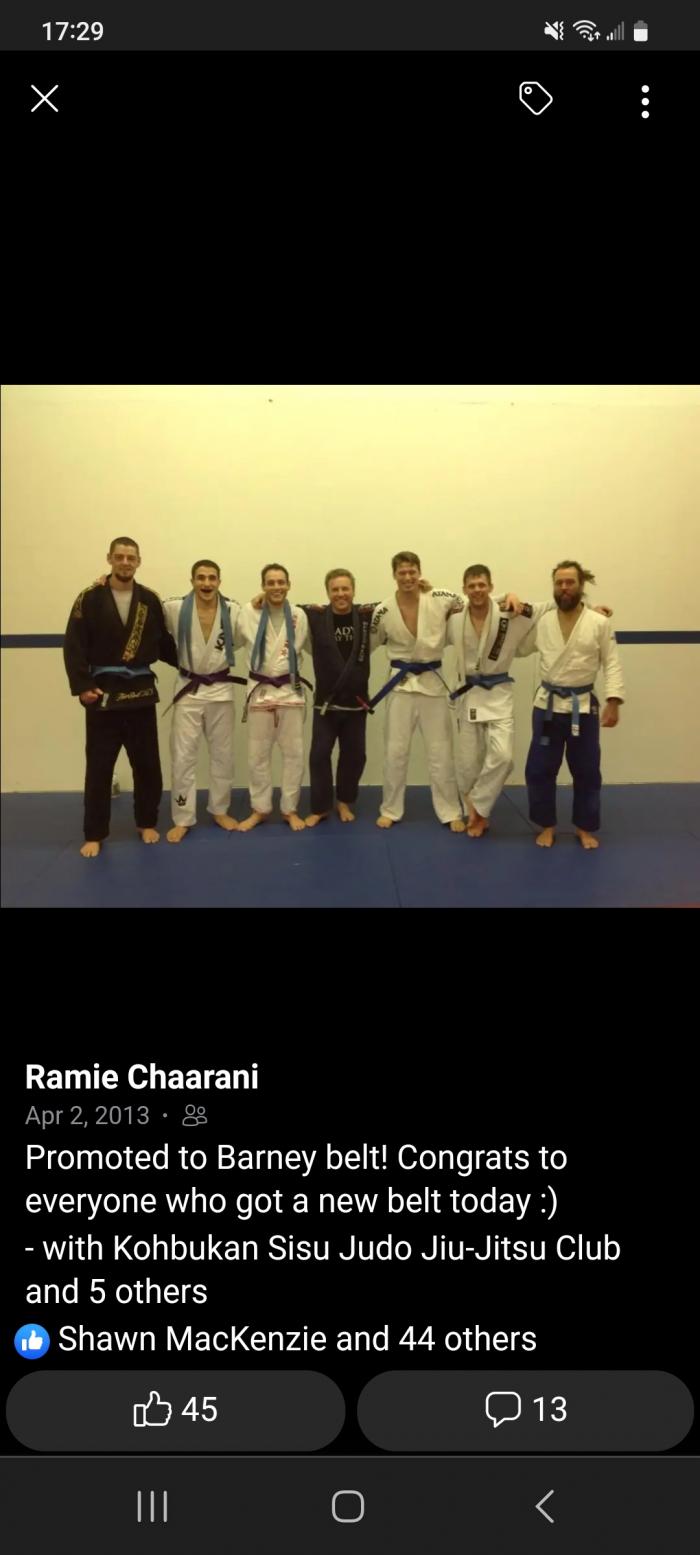 Blue belt · April 2, 2013 · Promoted by Rob Veltman