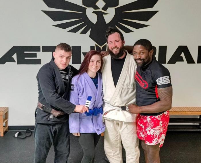Blue belt · June 29, 2018 · Promoted by Michael Geery