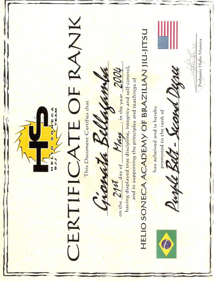 Purple belt · May 21, 2004 · Promoted by Helio Soneca