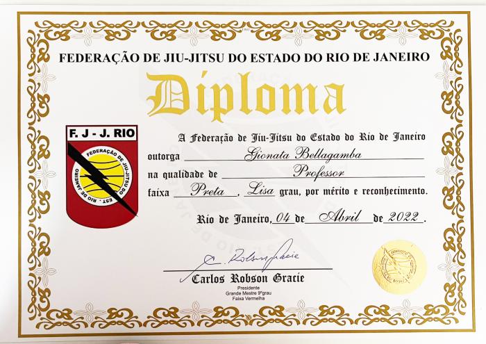 Black belt · April 4, 2022 · Promoted by Cirillo Azevedo