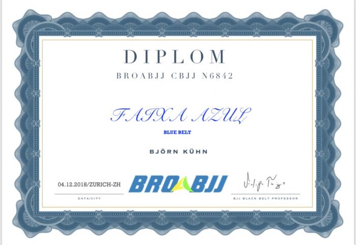 Blue belt · December 4, 2018 · Promoted by Felipe Thiago Pereira da Silva