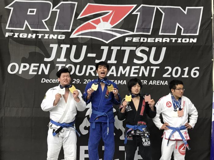Rizin Jiu Jitsu Open Tournament 2016 - Japan, 1st place both in adult light division and absolute division