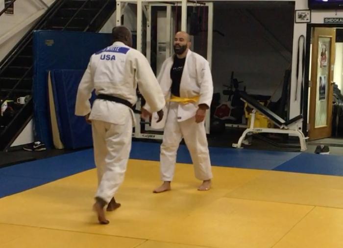 Training with Josh White in judo