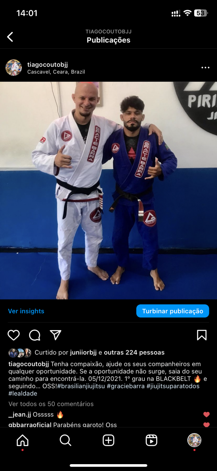 Black belt 1st degree · December 5, 2021 · Promoted by Pirillo Roriz