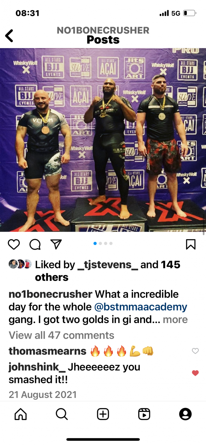 Aug 2021 all stars pro gold no gi