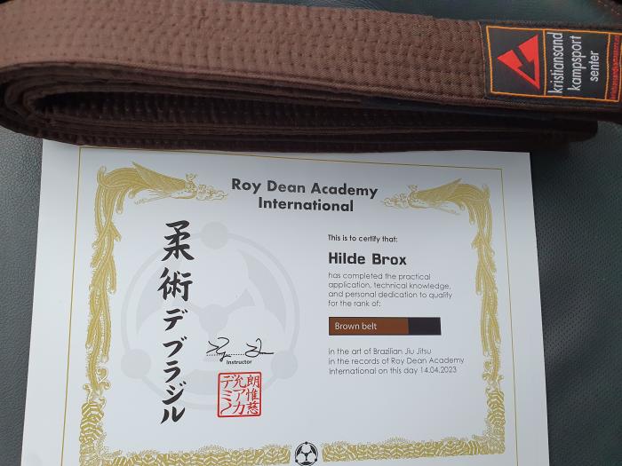 Brown belt · April 14, 2023 · Promoted by Richard Haye