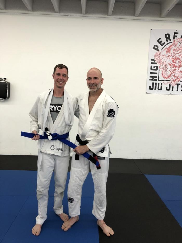 Blue belt promotion day.