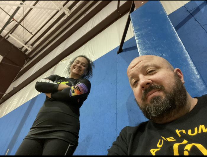 Me supporting my wife in her first Tournament