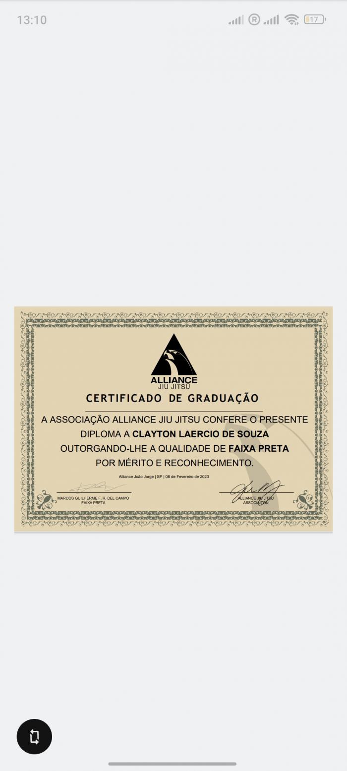 Black belt · February 8, 2023 · Promoted by Guilherme del campo