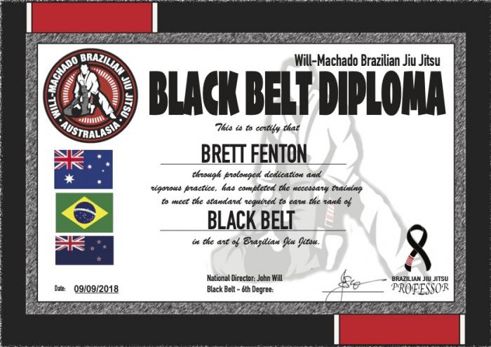 Black belt · September 9, 2018 · Promoted by John Will