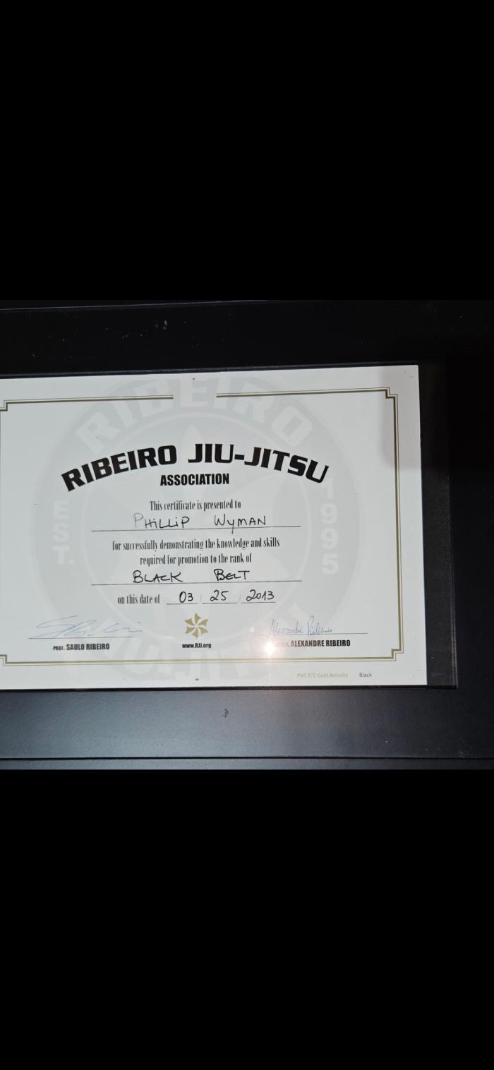 Ribeiro Jiu-jitsu Black belt awarded 03 25 2013